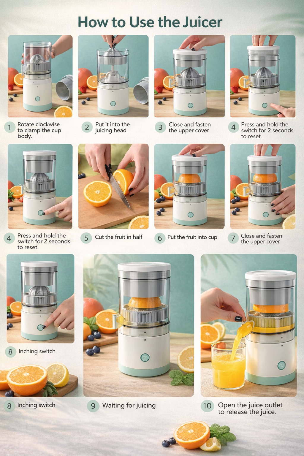 Viral Portable Home Juicer - Battery Charged Juice Extractor